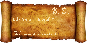 Wágner Dezső névjegykártya