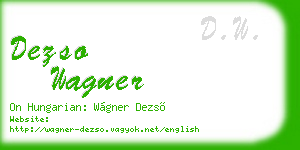 dezso wagner business card
