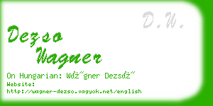dezso wagner business card